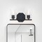 Designers Fountain Haven 16 in. 2-Light Matte Black Vanity Light with Clear Rippled Glass Shades for Bathrooms D309M-2B-MB - alternate 7